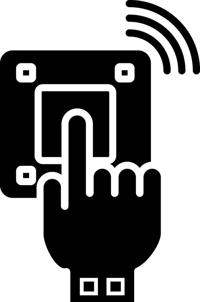 Emergency Button Glyph Icon vector
