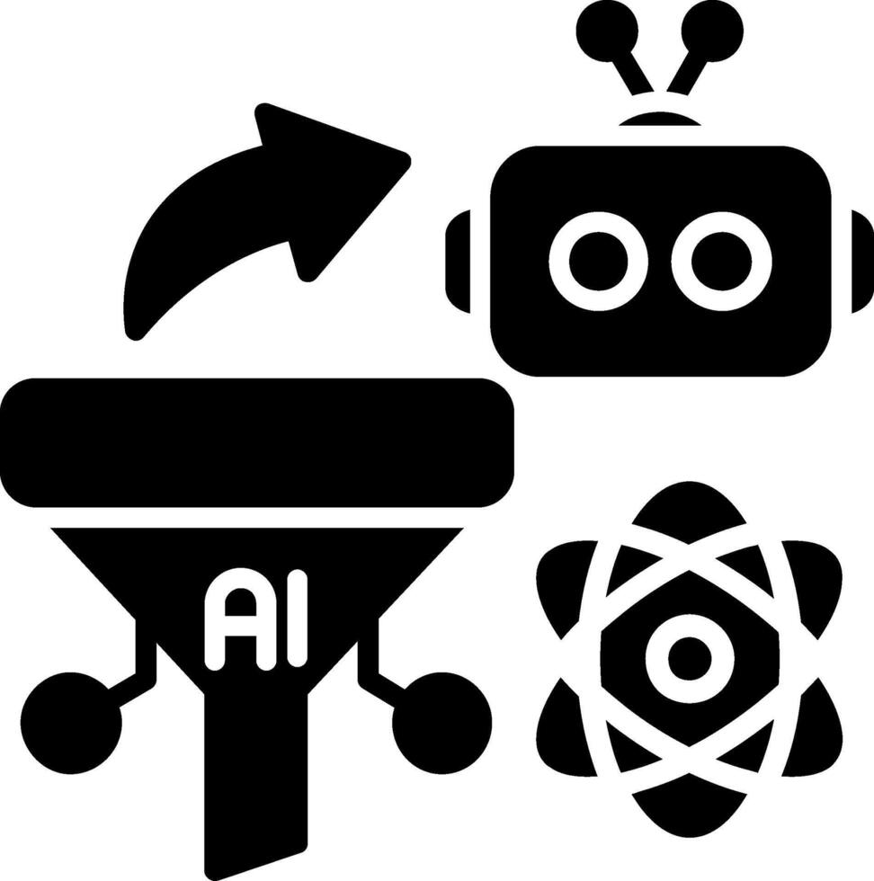 Filter Glyph Icon vector