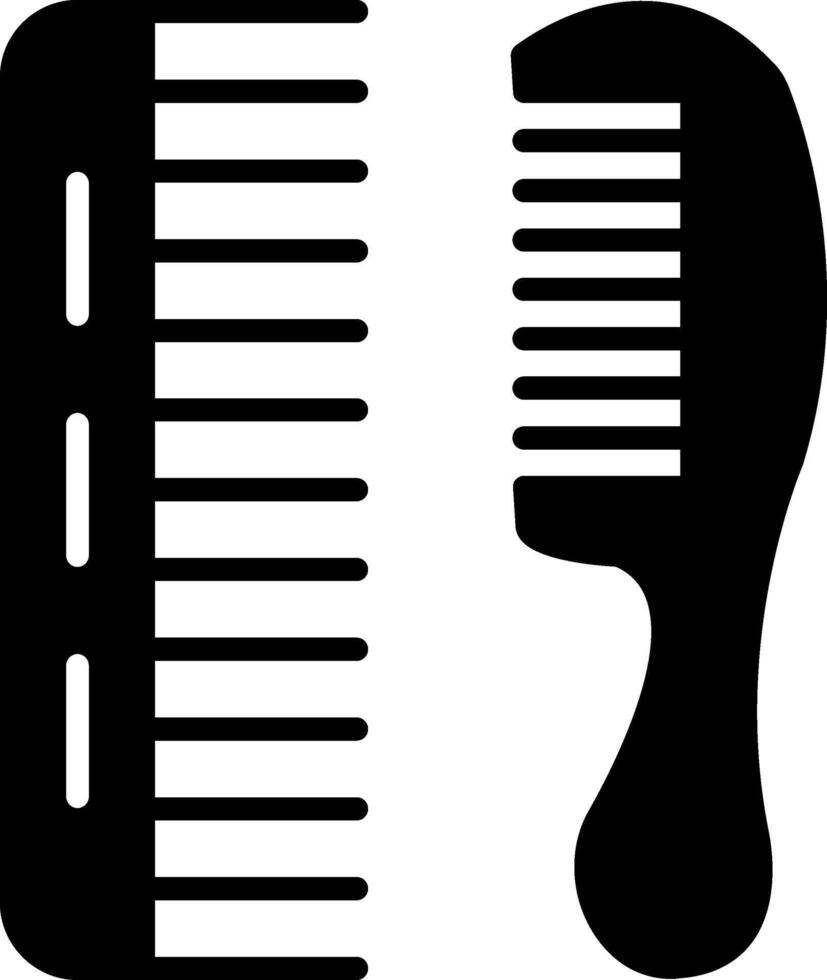 Comb Glyph Icon vector