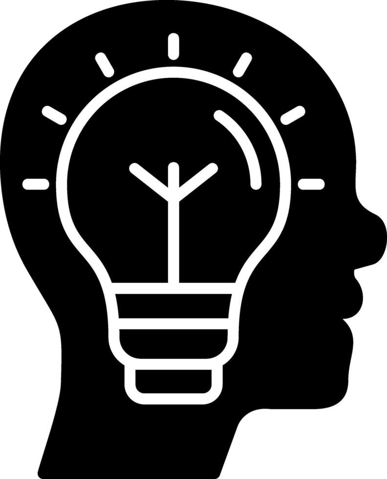 Knowledge Glyph Icon vector