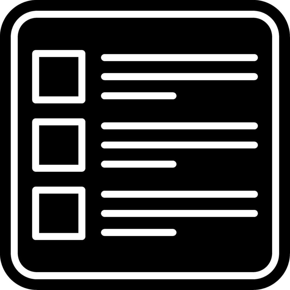List Glyph Icon vector