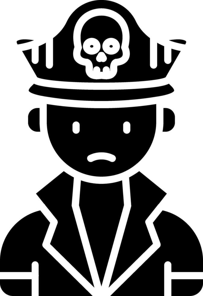 Pirate Glyph Icon vector