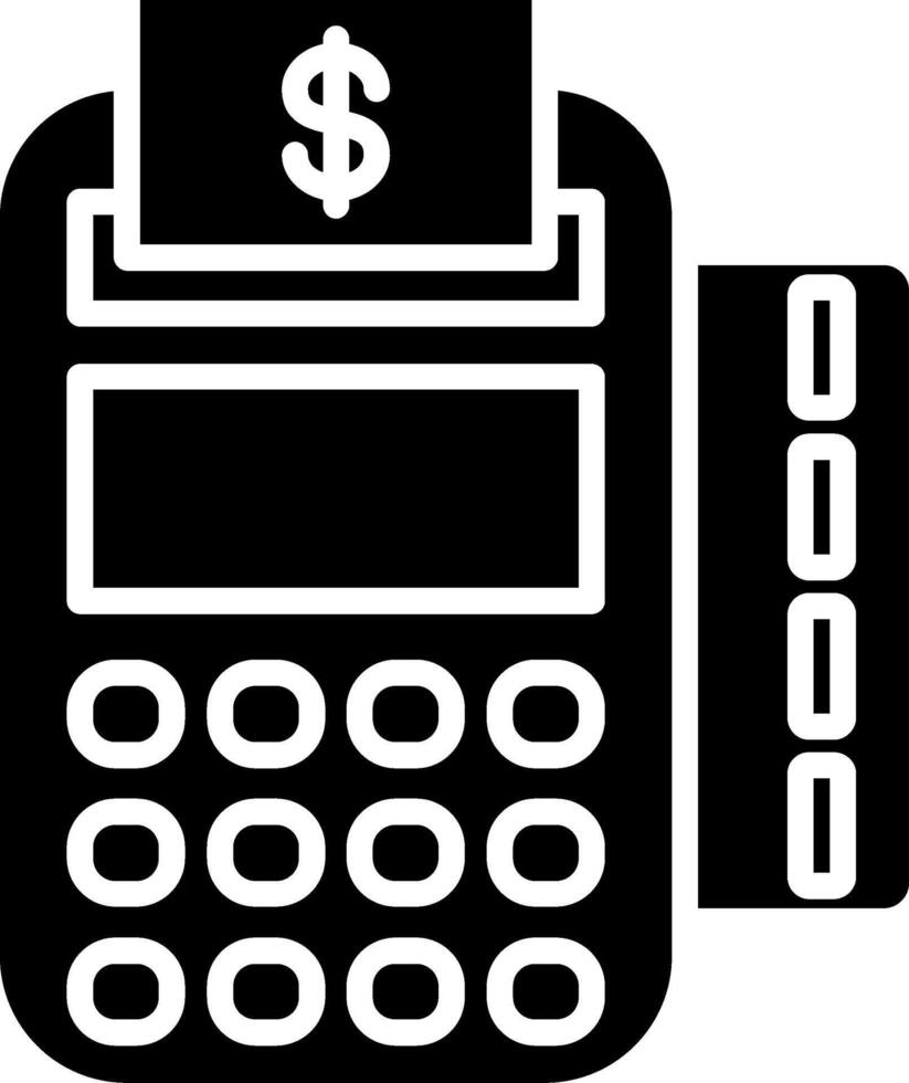Pos Terminal Glyph Icon vector