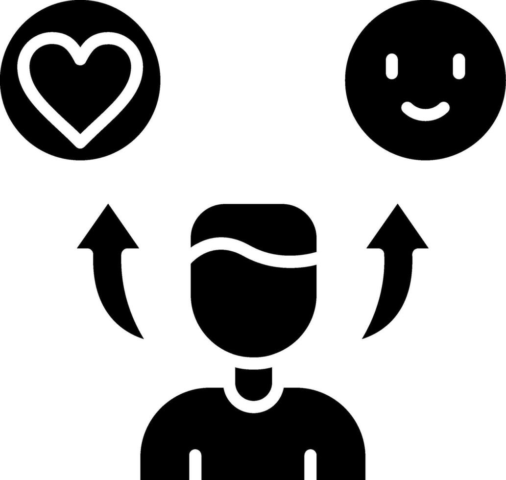 Reaction Glyph Icon vector