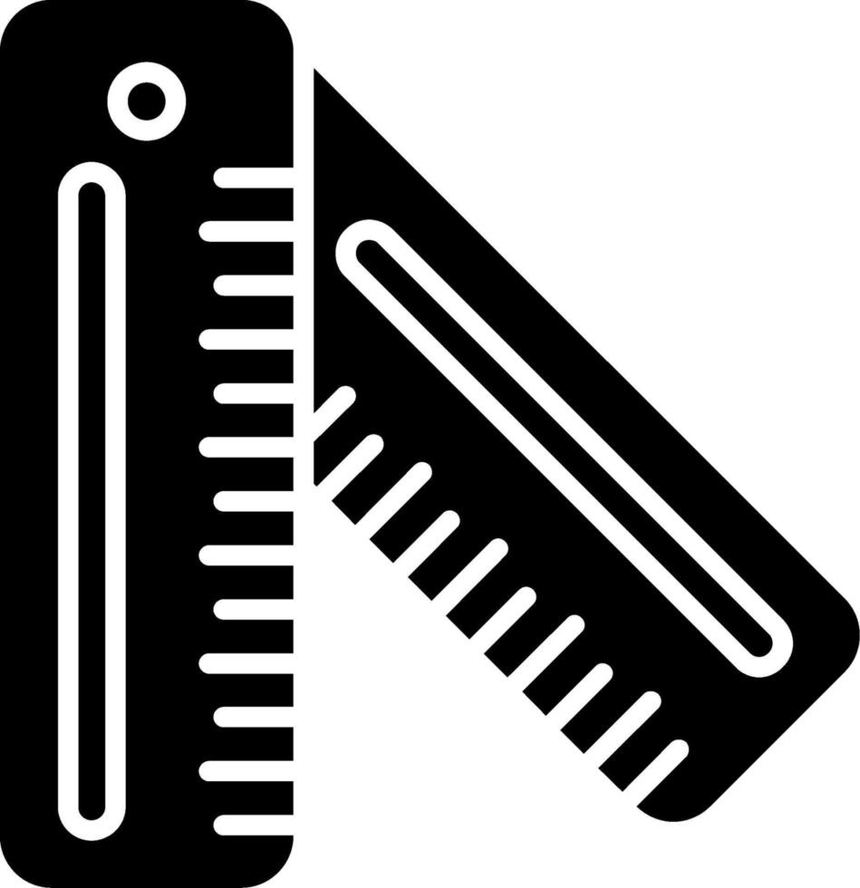 Ruler Glyph Icon vector