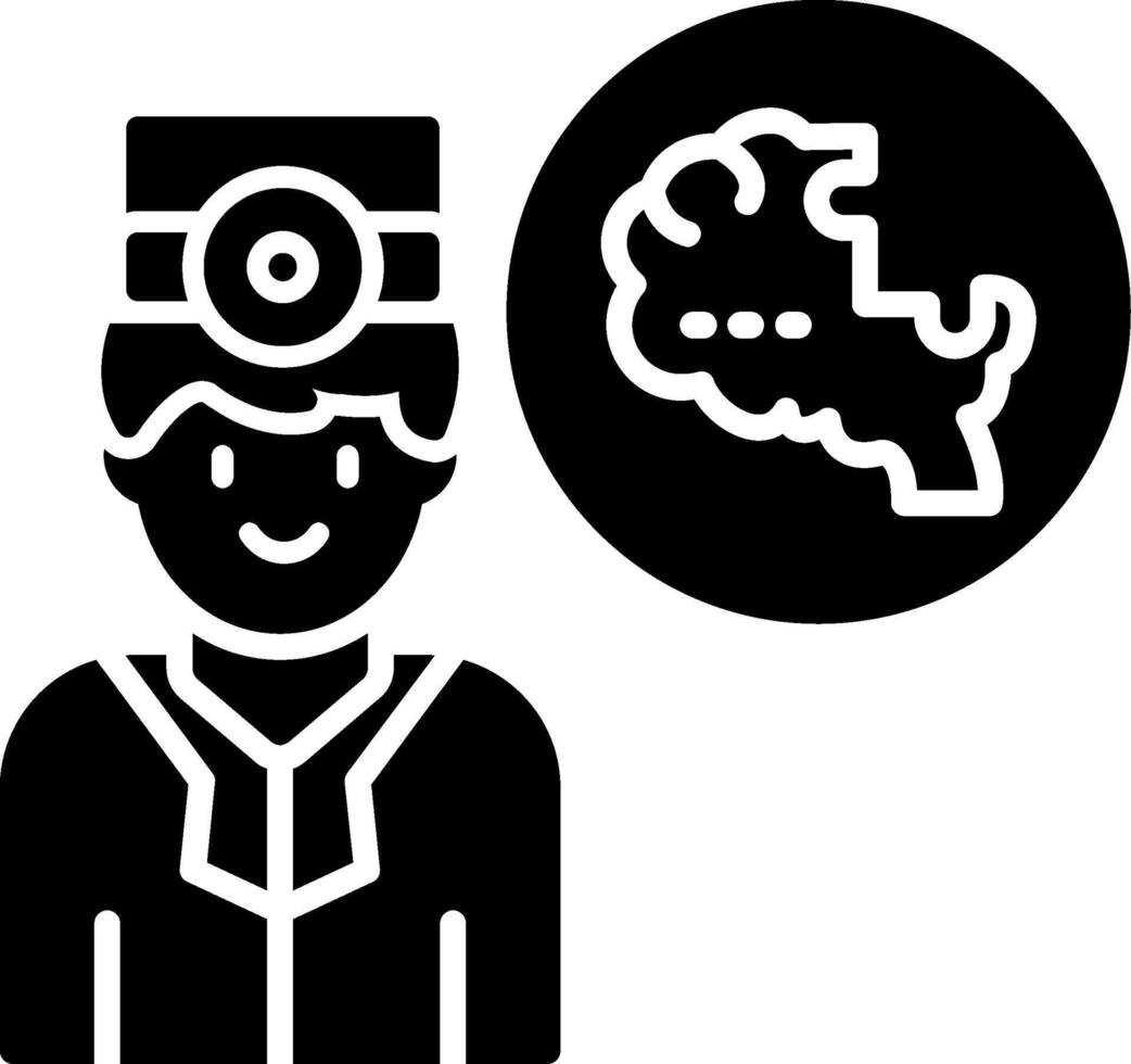 Schizophrenia Glyph Icon vector