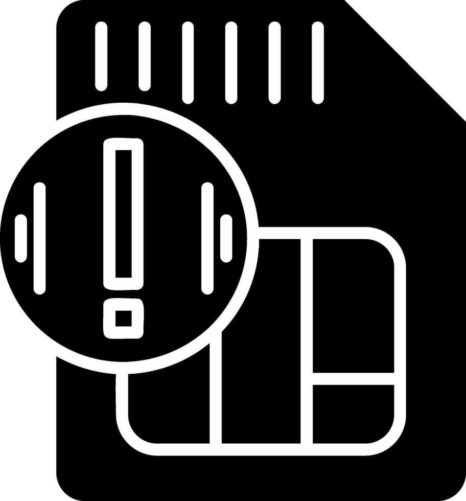 Sim Card Glyph Icon vector