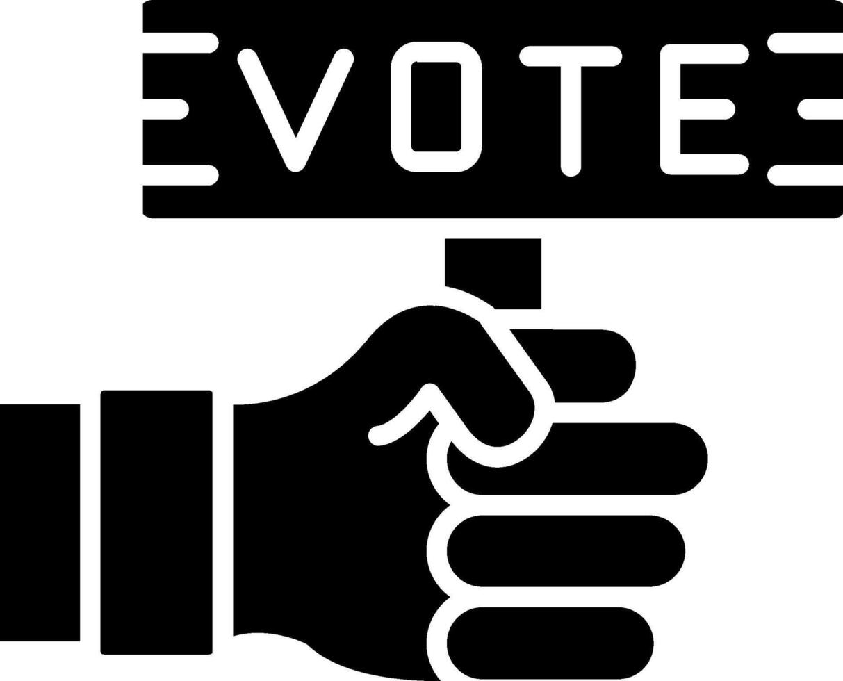 Vote Glyph Icon vector