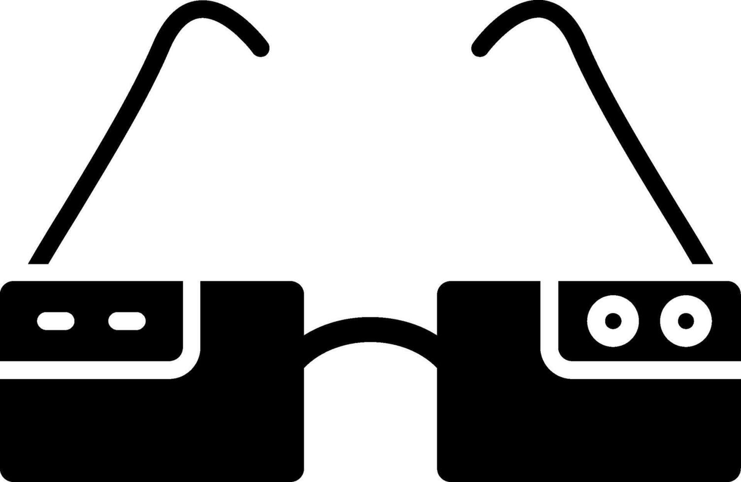 Smart Glasses Glyph Icon vector