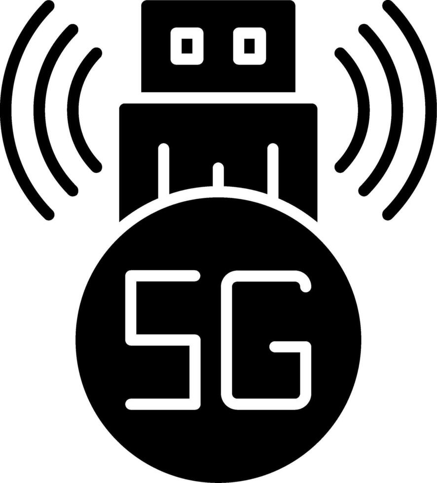 Usb Modem Glyph Icon vector