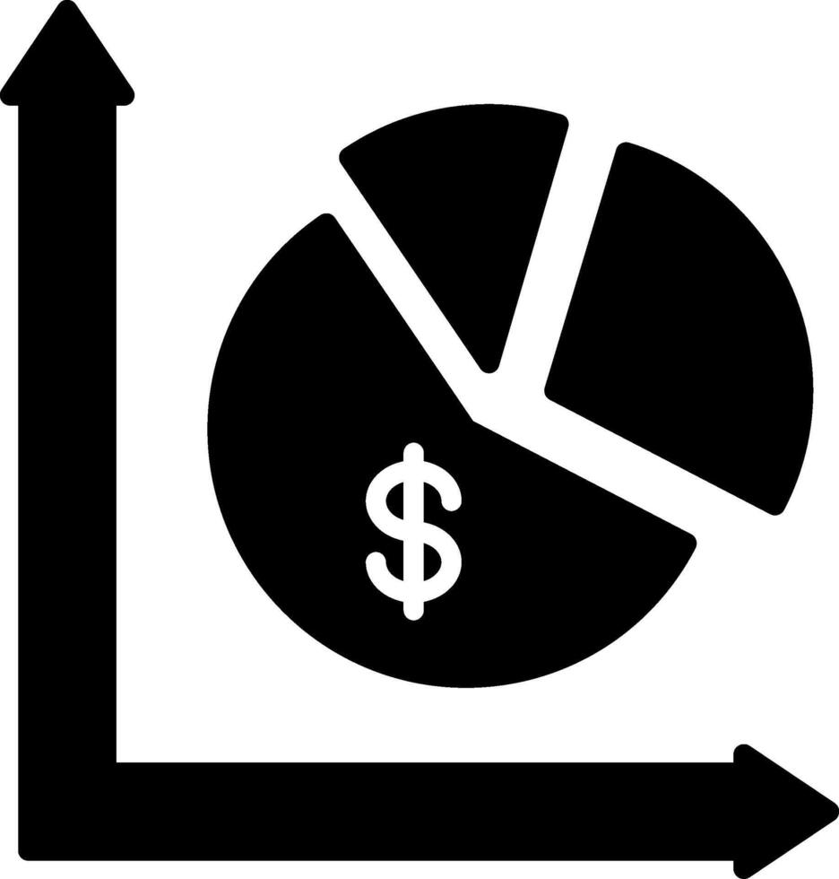 Pie Chart Glyph Icon vector