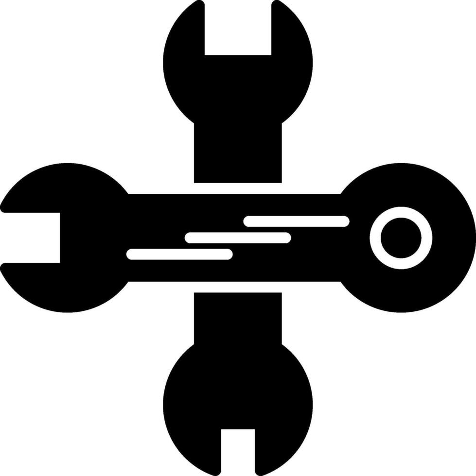 Wrench Glyph Icon vector