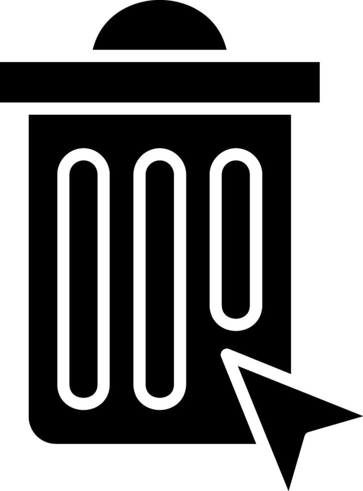Bin Glyph Icon vector