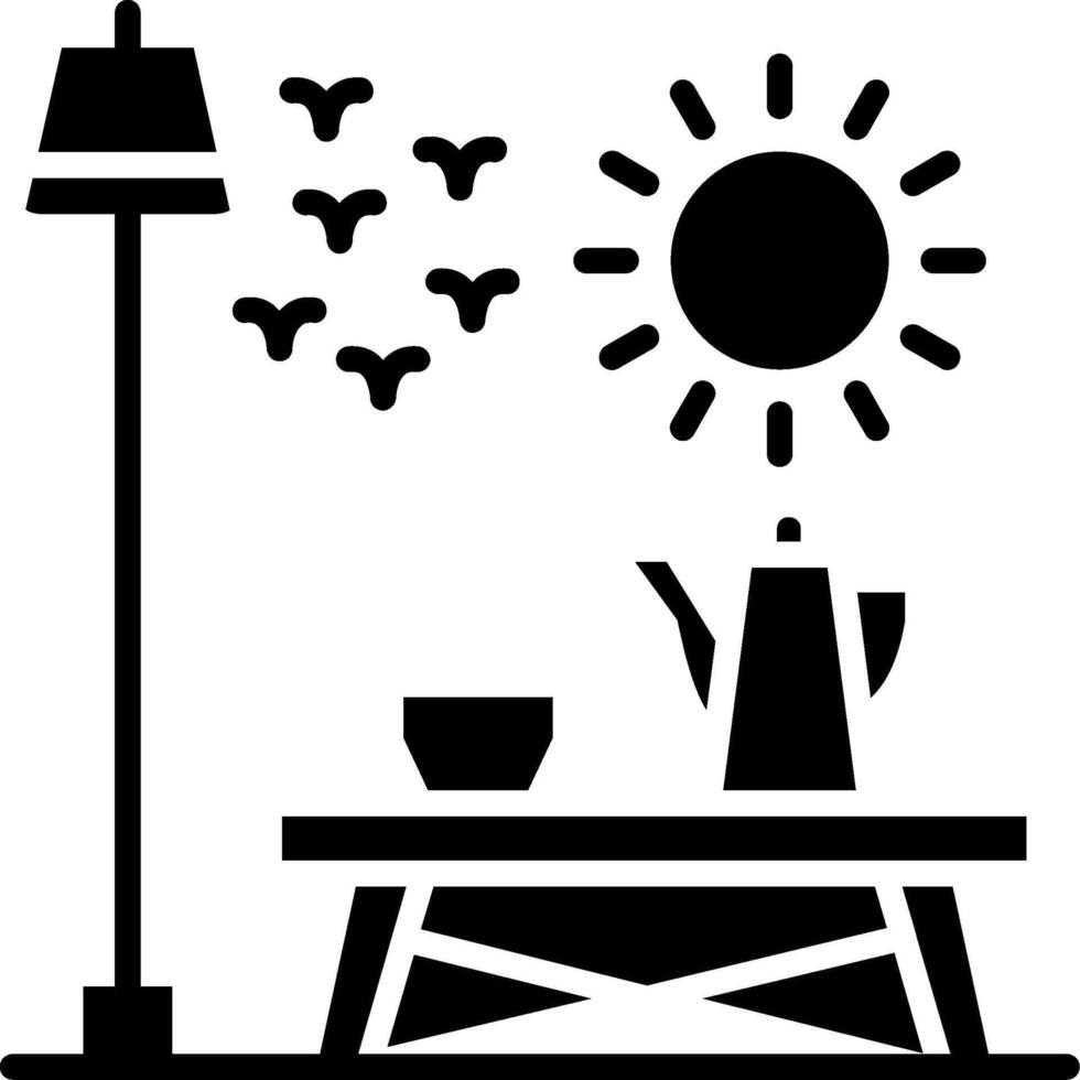 Coffee Table Glyph Icon vector