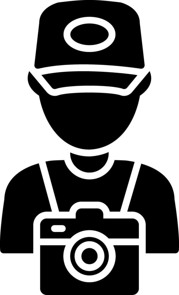 Photographer Glyph Icon vector