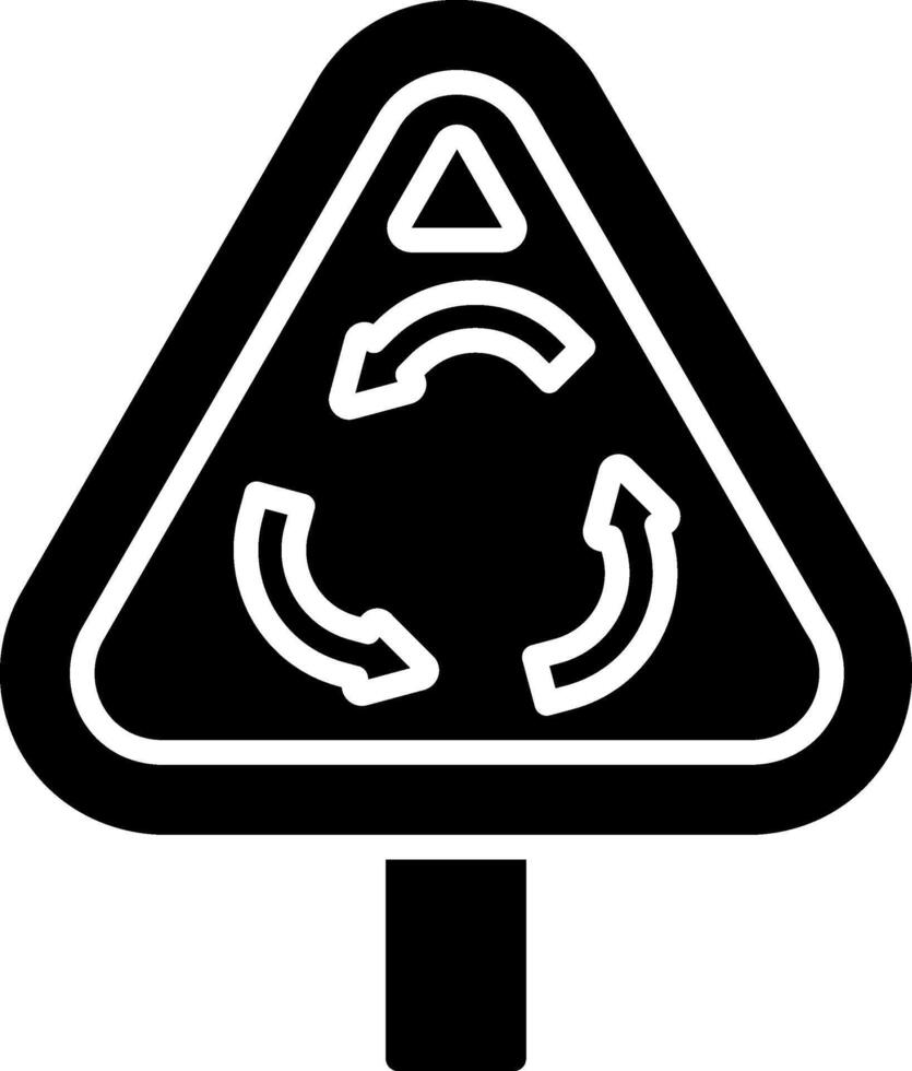 Roundabout Glyph Icon vector