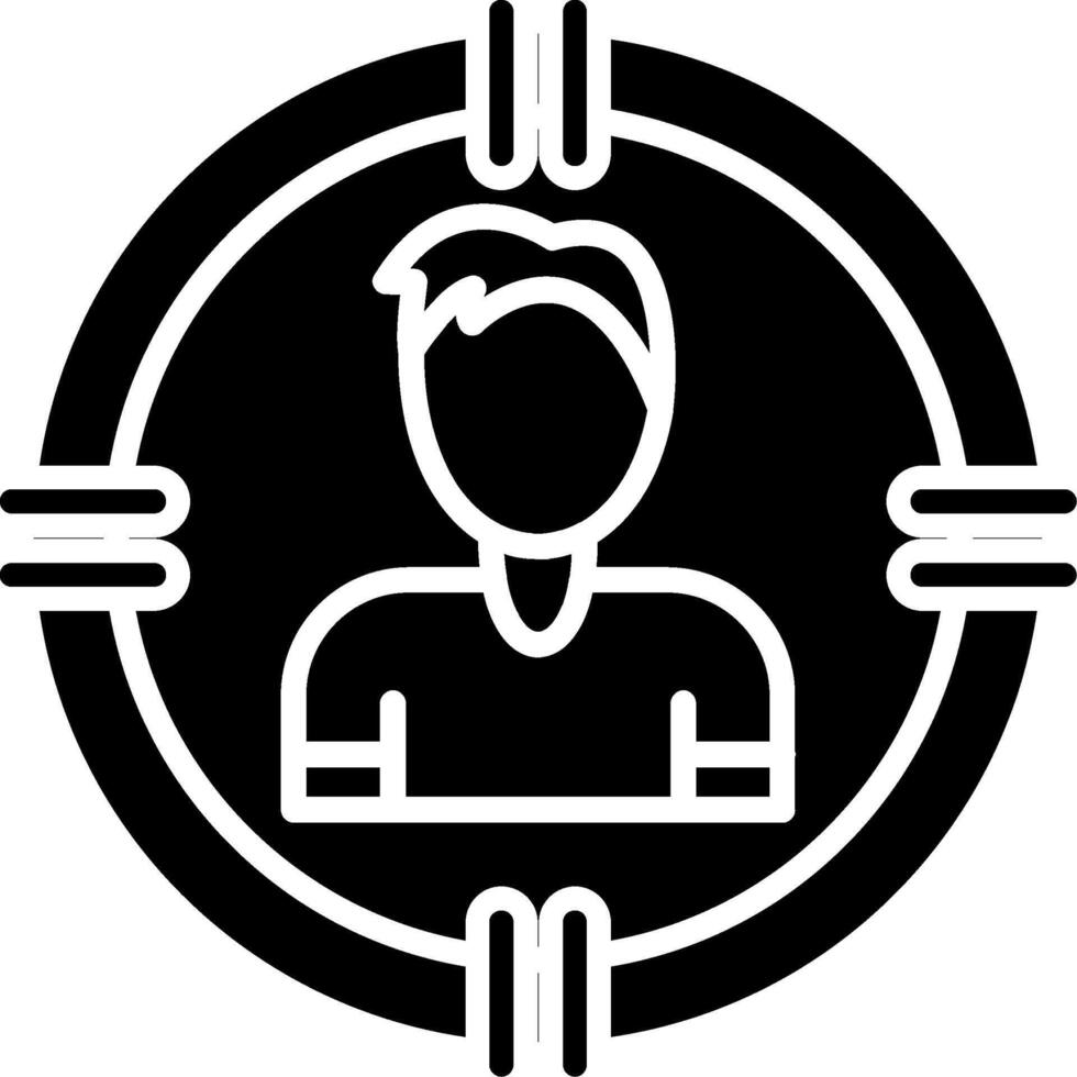 Target Audience Glyph Icon vector
