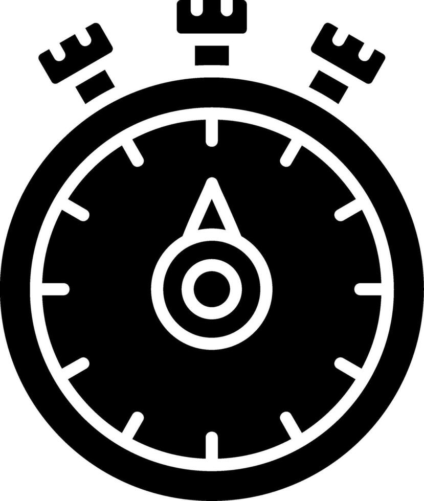 Chronometer Glyph Icon vector