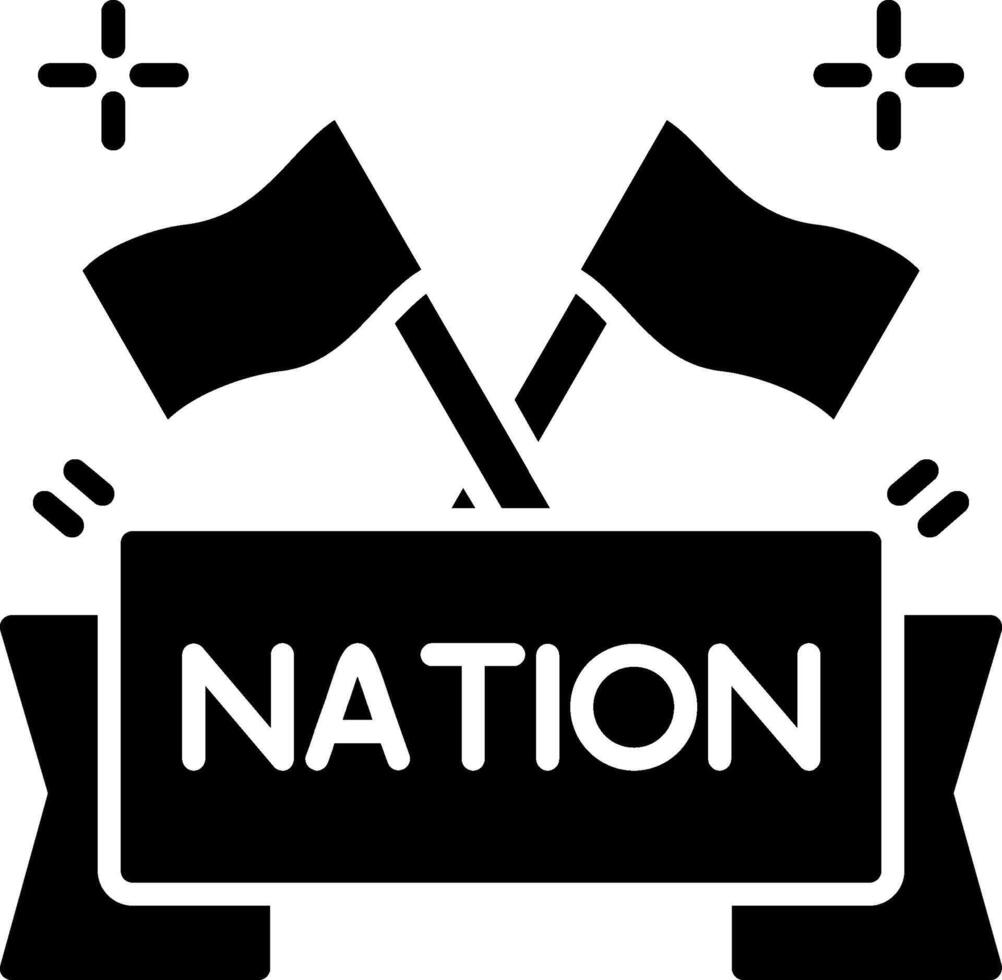 Nations Day Glyph Icon vector