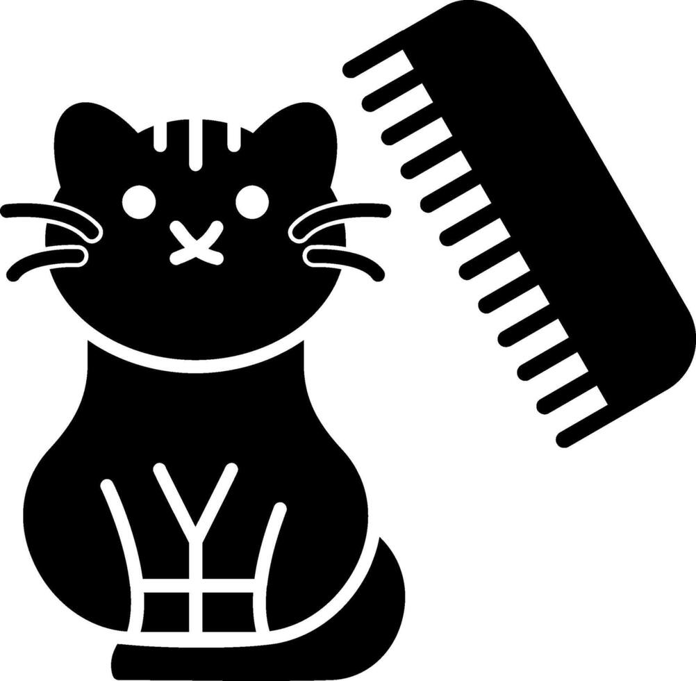 Comb Glyph Icon vector