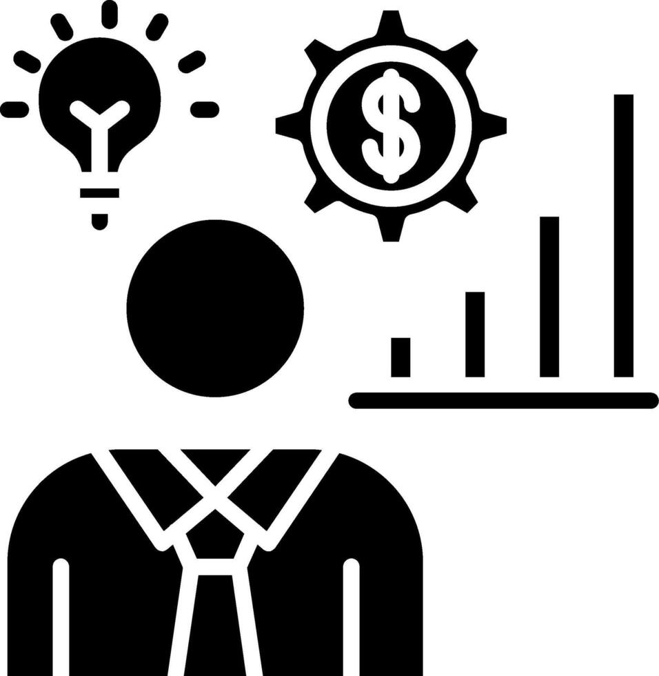 Marketing Plan Glyph Icon vector