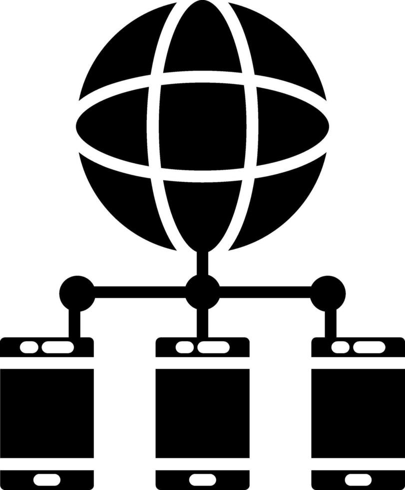 Mobile Network Glyph Icon vector