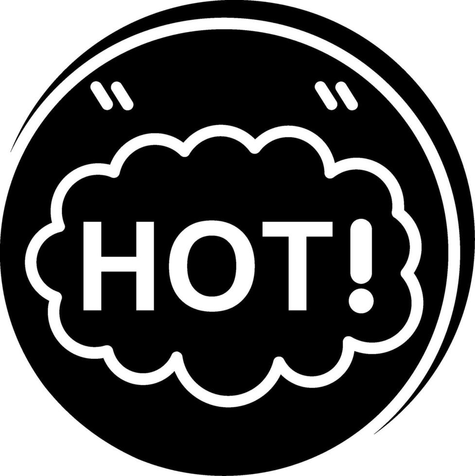 Hot Glyph Icon vector