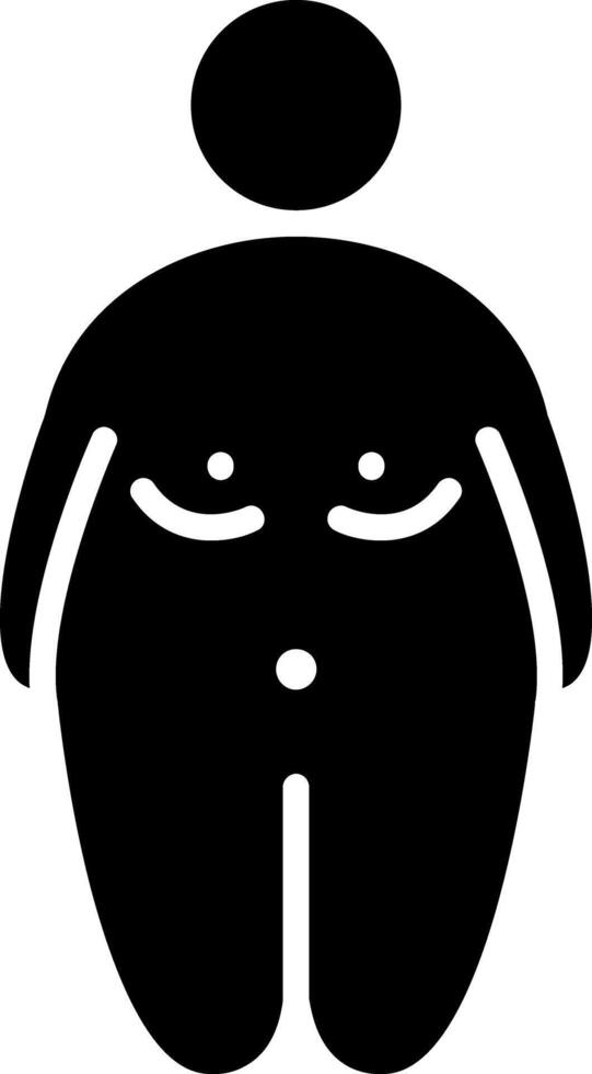 Over Weight Glyph Icon vector