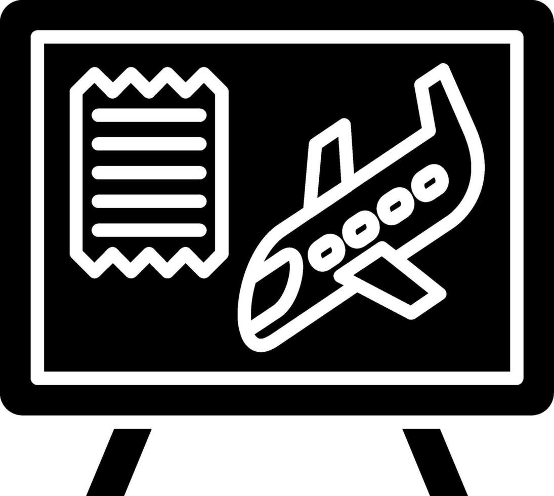 Online Booking Glyph Icon vector