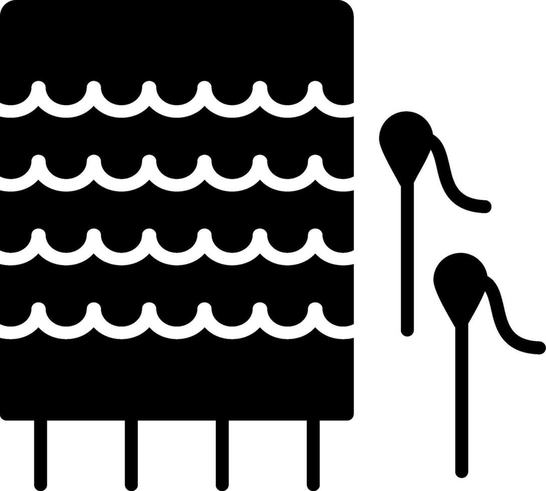 Knitting Glyph Icon vector