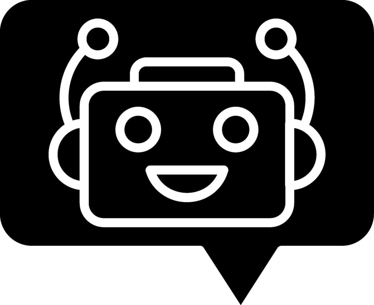 Message Glyph Icon vector