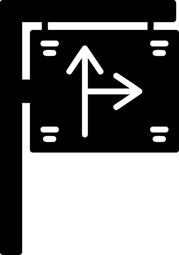 Trafic Sign Glyph Icon vector