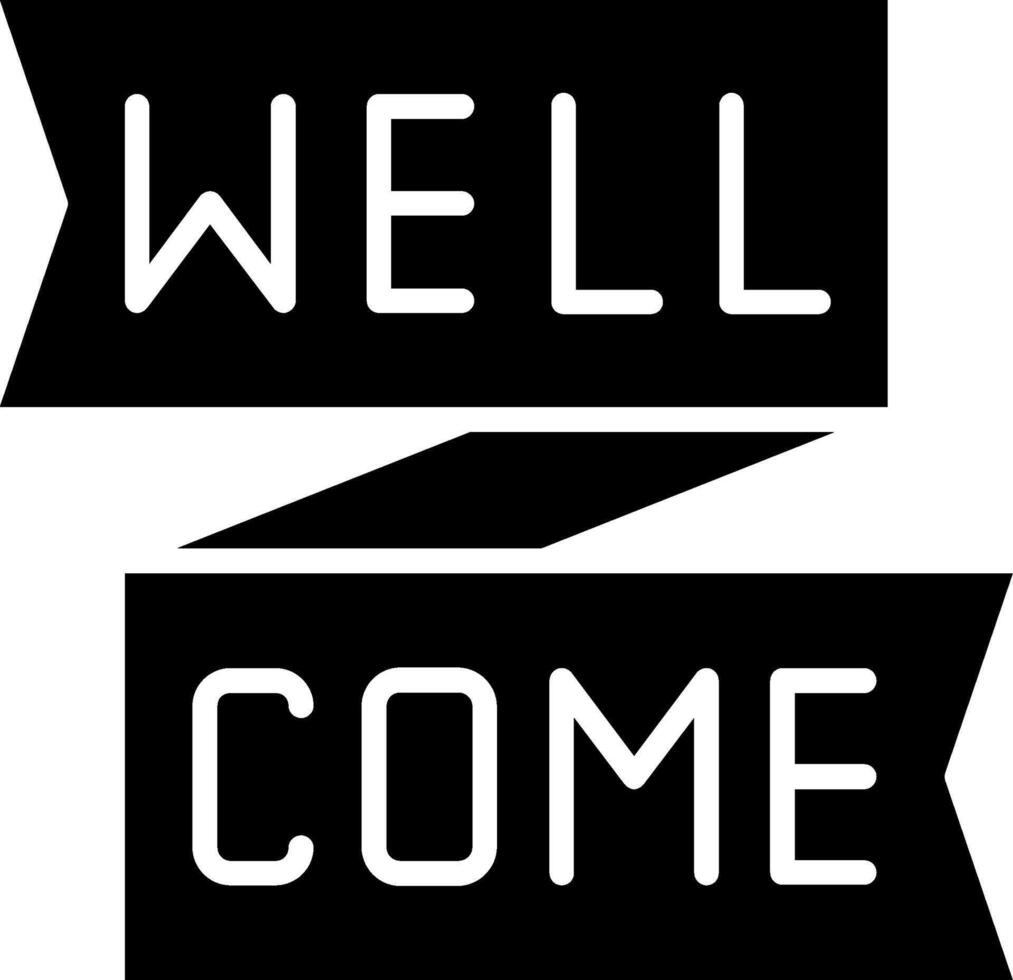 Welcome Glyph Icon vector