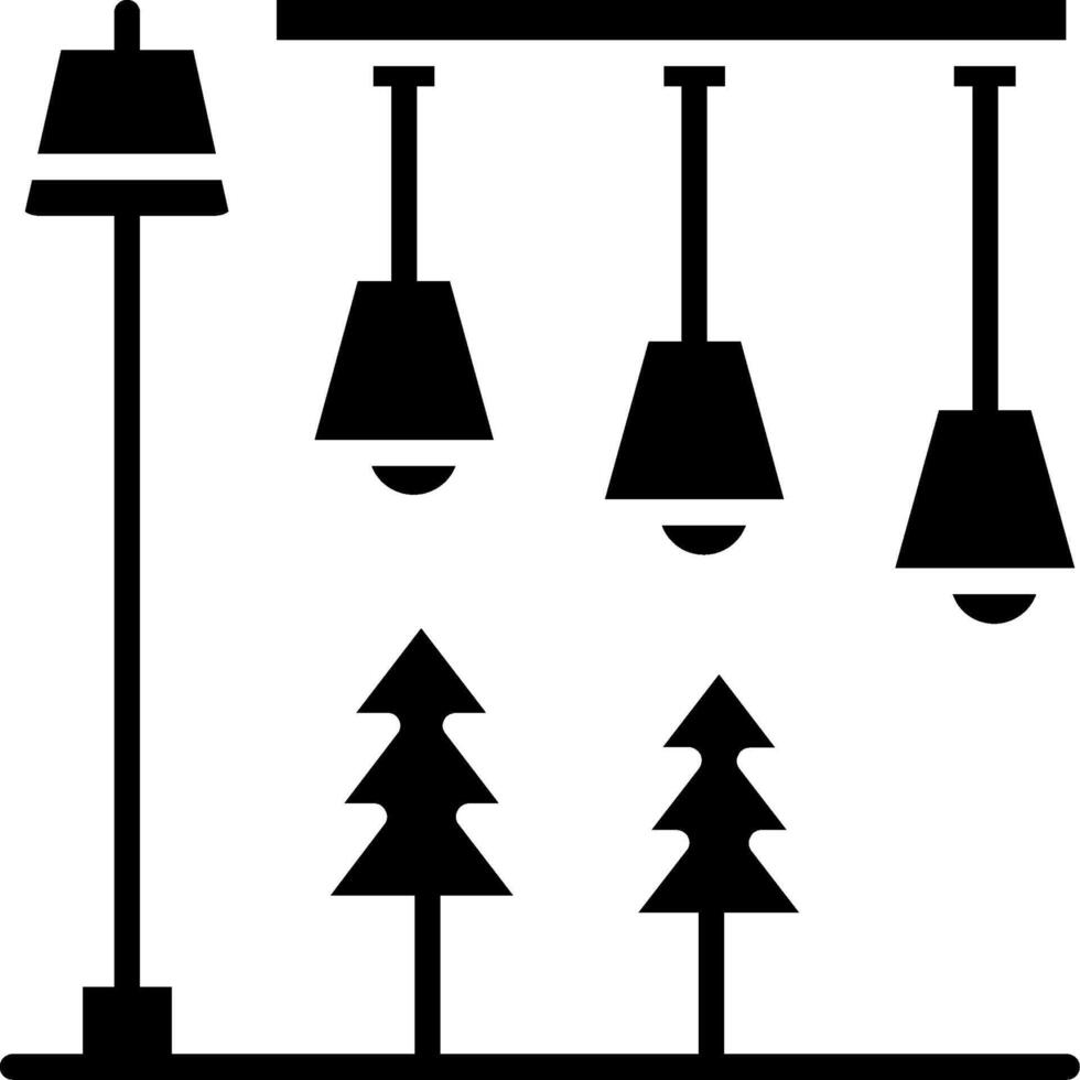 Chandelier Glyph Icon vector