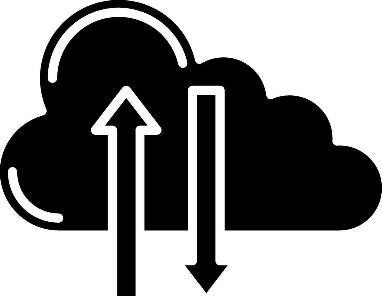 Cloud Technology Glyph Icon vector