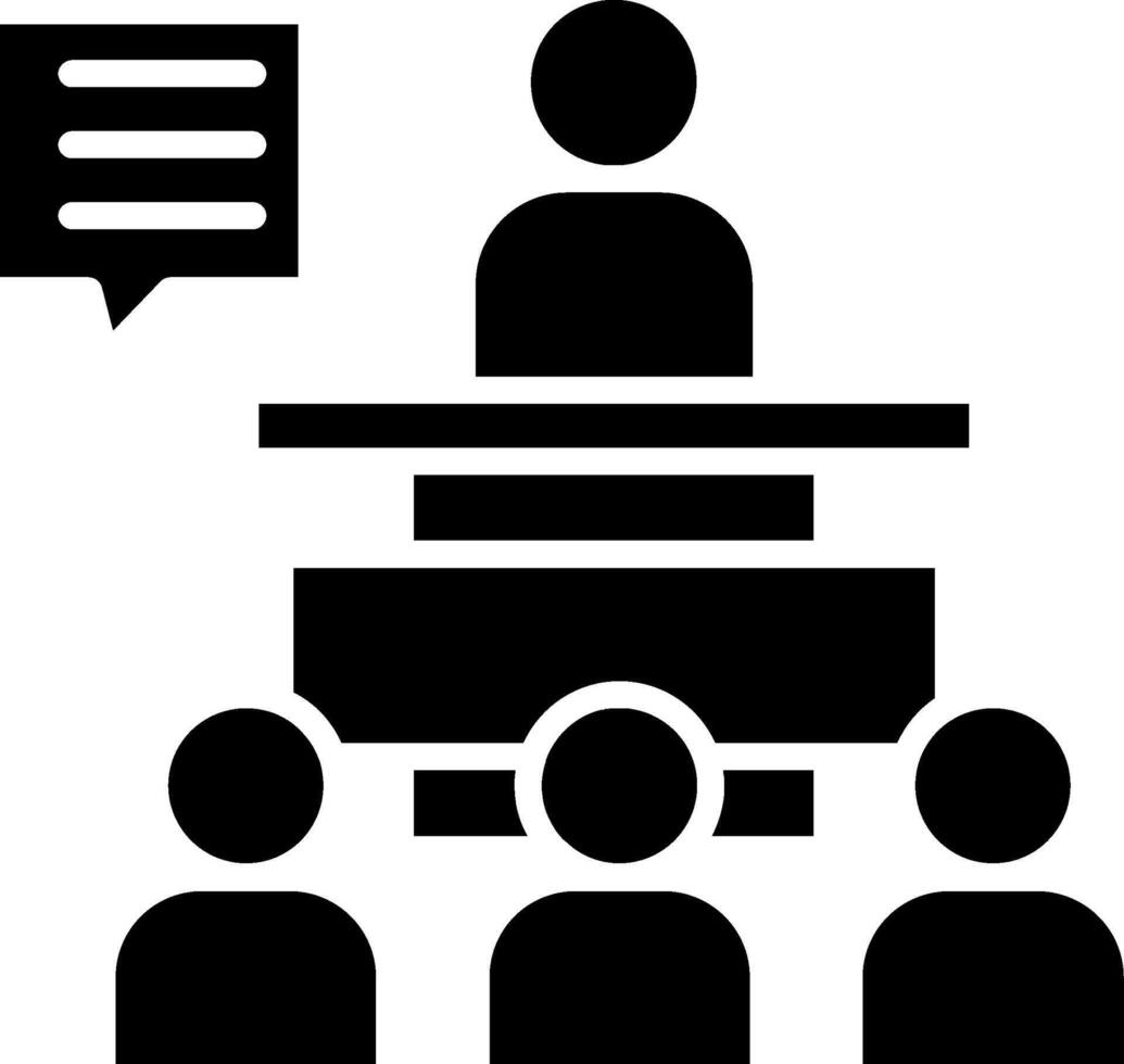 Conference Glyph Icon vector