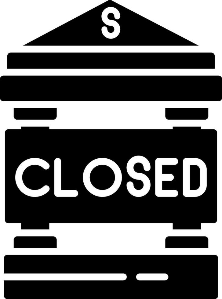 Closed Glyph Icon vector