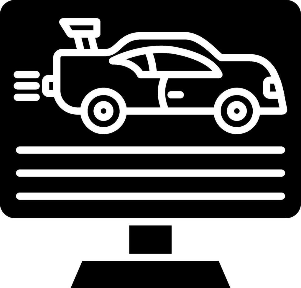 Formula 1 Glyph Icon vector