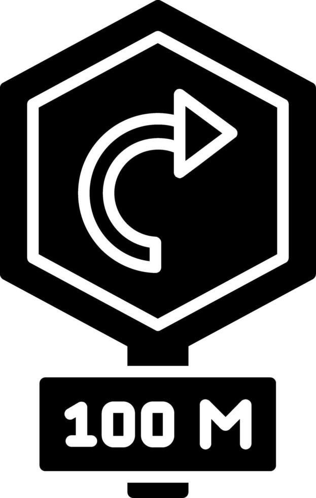 Distance Glyph Icon vector