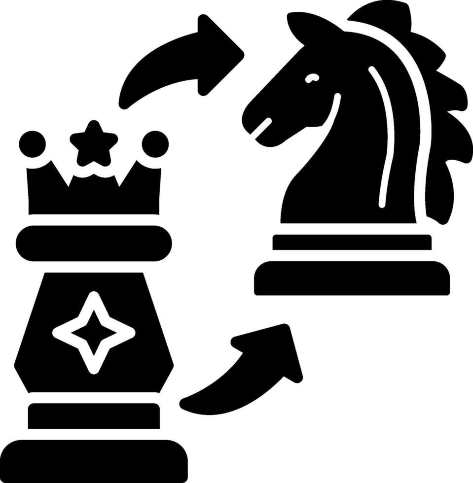 Castling Glyph Icon vector
