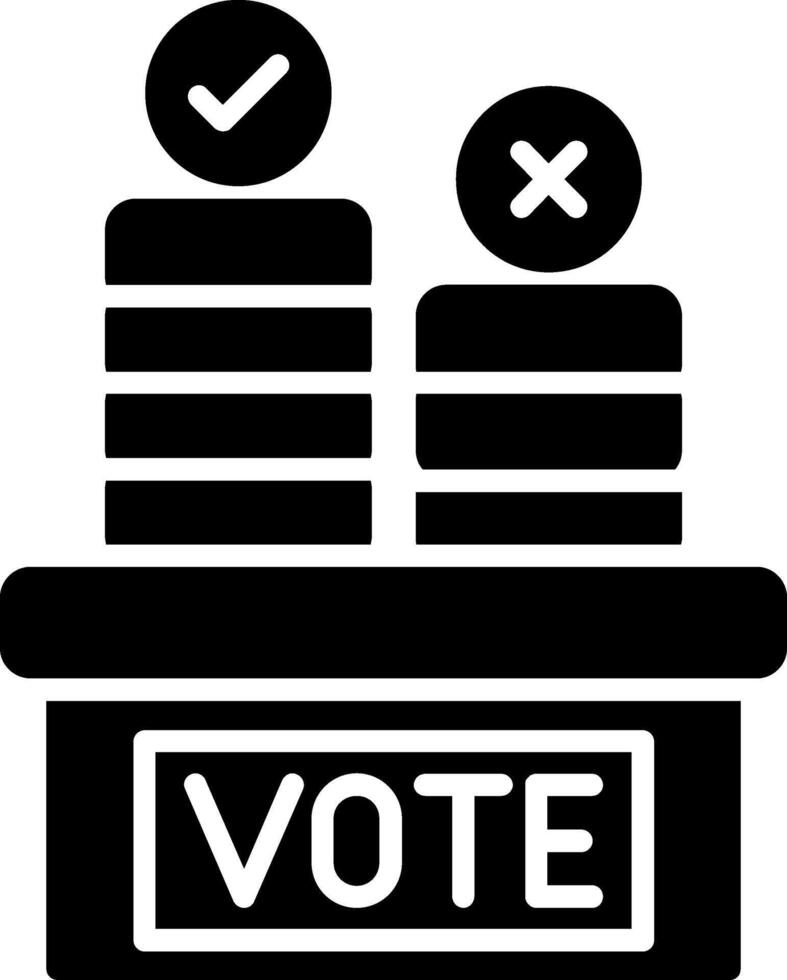 Recount Glyph Icon vector