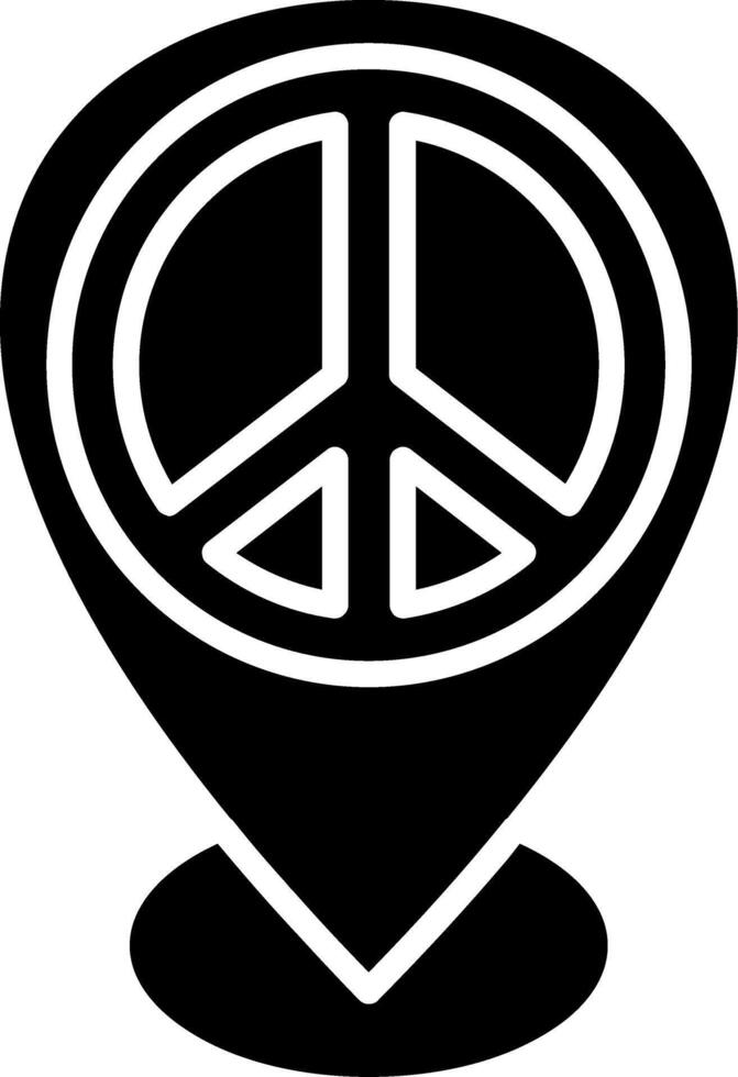 Map Pointer Glyph Icon vector