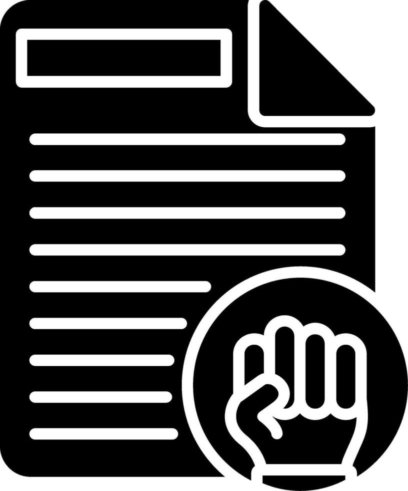Protest Glyph Icon vector