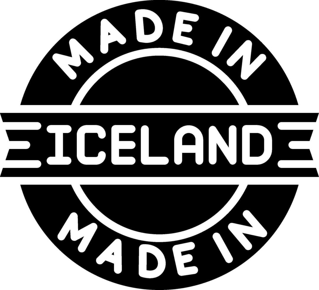 Made In Iceland Glyph Icon vector
