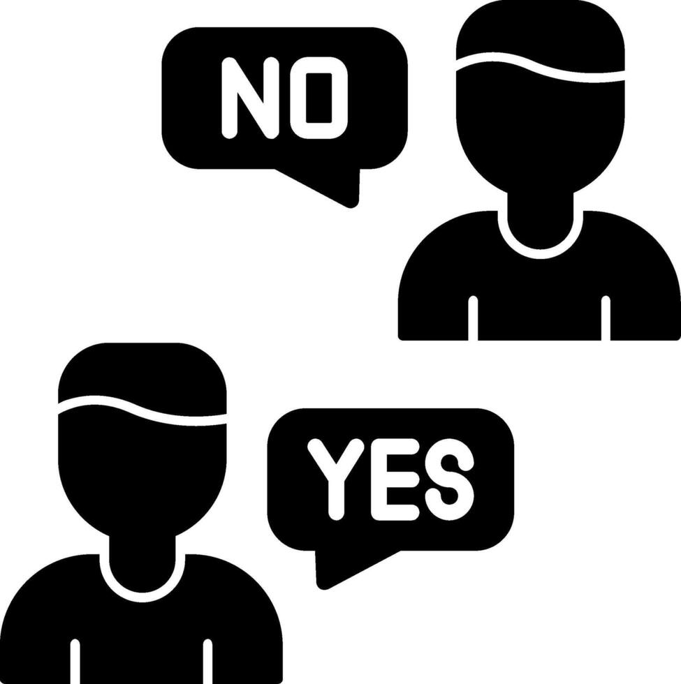 Yes Glyph Icon vector