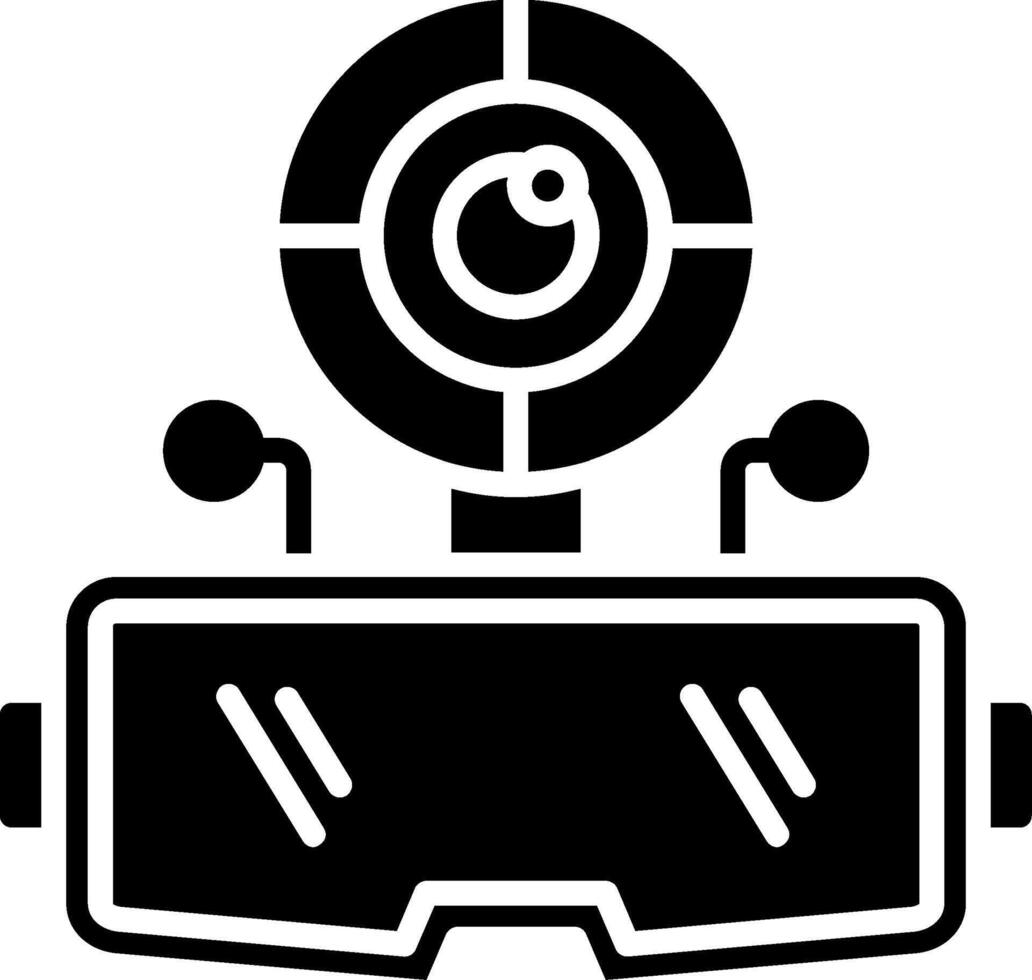 Virtual Reality Glasses Glyph Icon vector