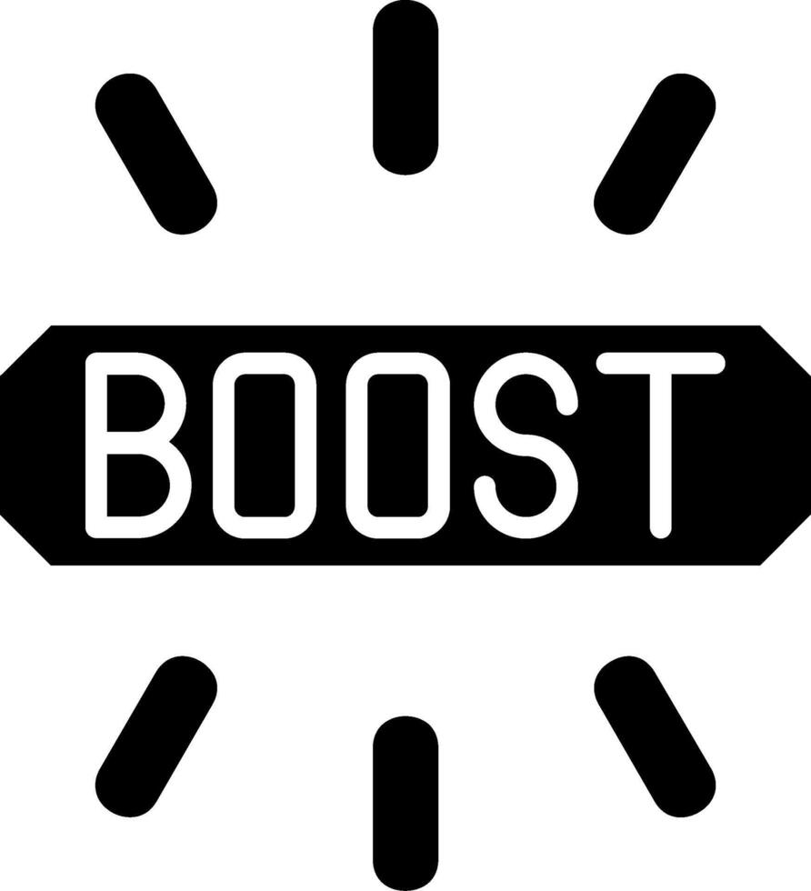 Boost Glyph Icon vector