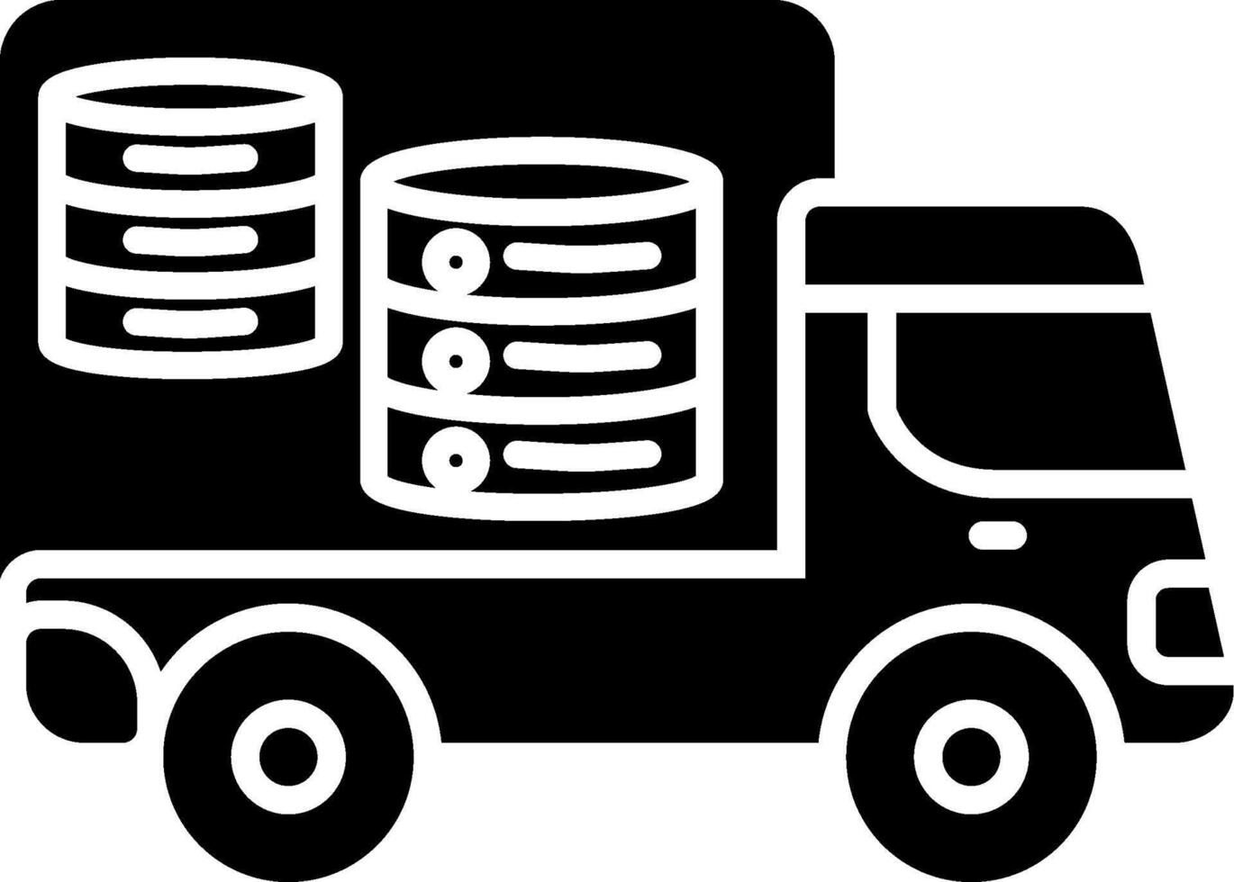 Big Data Glyph Icon vector