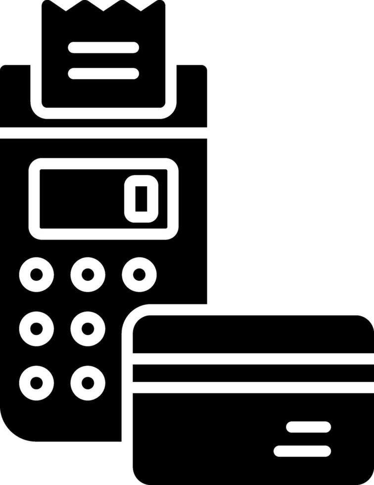 Card Reader Glyph Icon vector