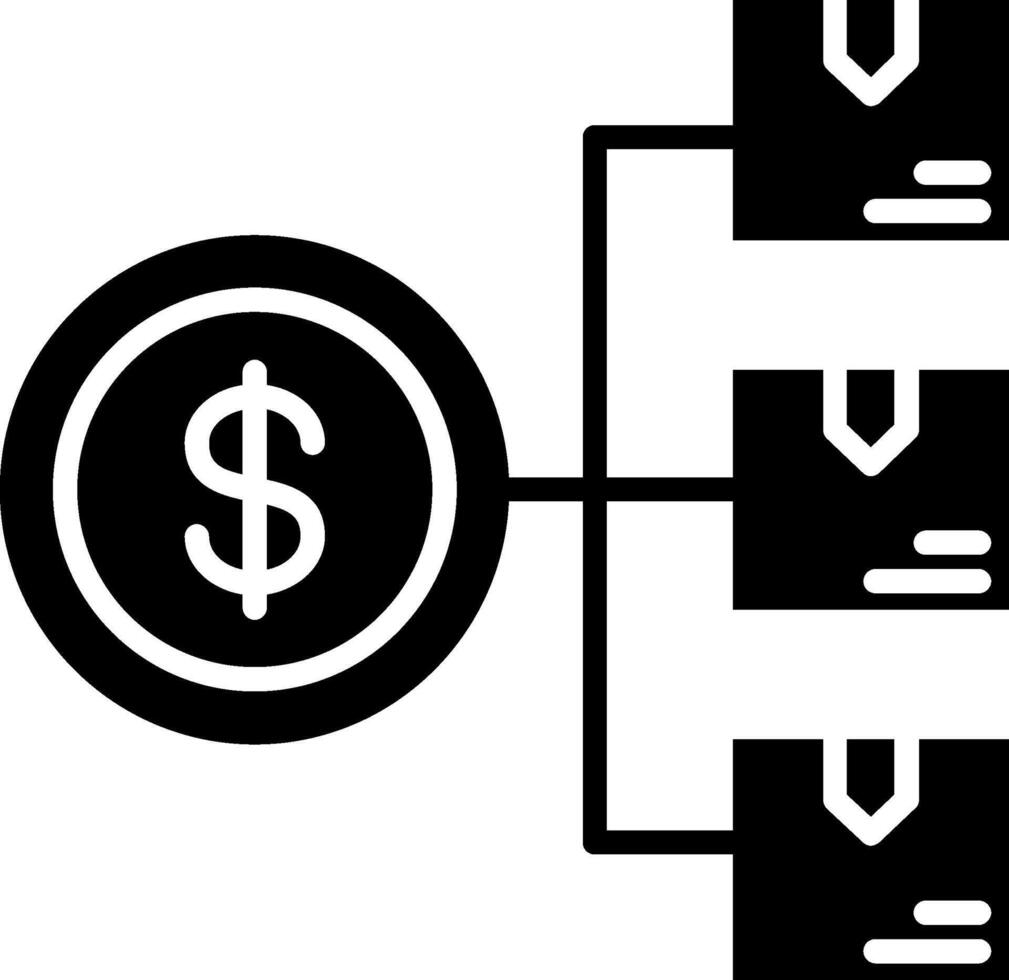 Cost Glyph Icon vector